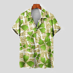 Men's Summer Casual St. Patrick's Day green Shirt