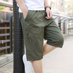 Men's Beach Short Summer Casual Pants Outerwear Loose Pocket Zipper Casual Shorts