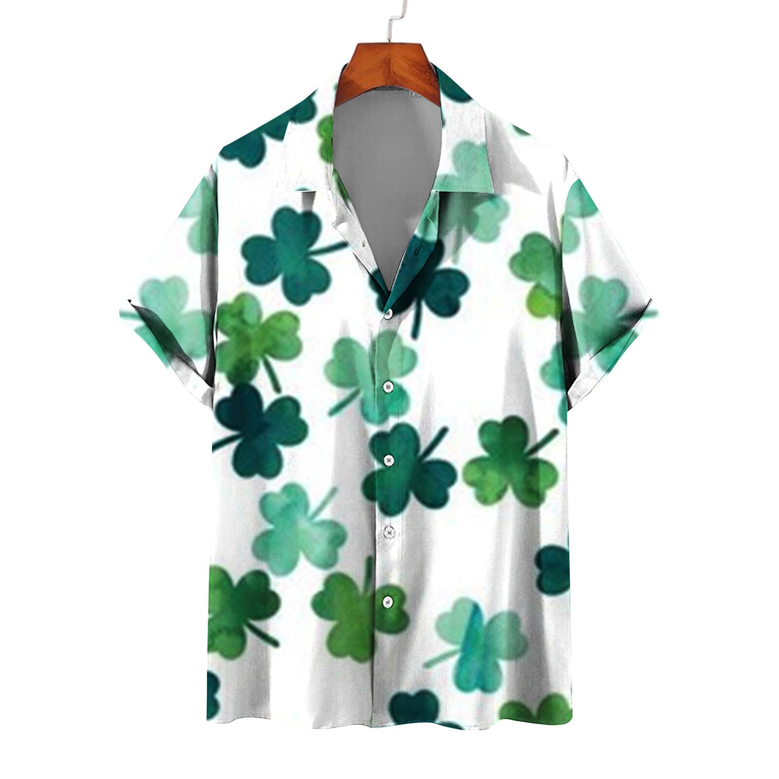 Men's Summer Casual St. Patrick's Day green Short Sleeve