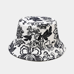 Printed Fisherman Hat Reversible Sun Visor Foldable Basin Hat