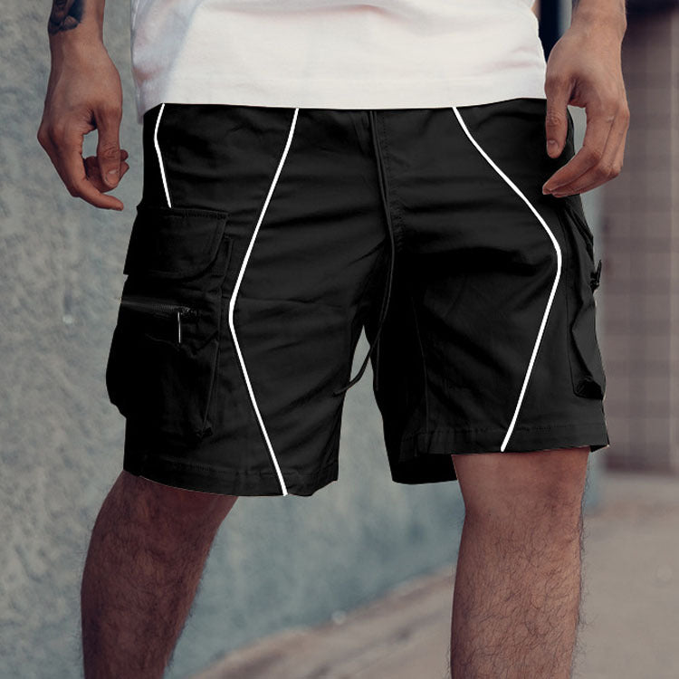 Men's Solid Shorts Sports Pants Casual Five-cent Multi-Pocket Shorts