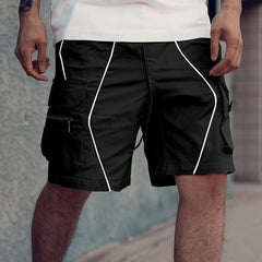 Men's Solid Shorts Sports Pants Casual Five-cent Multi-Pocket Shorts