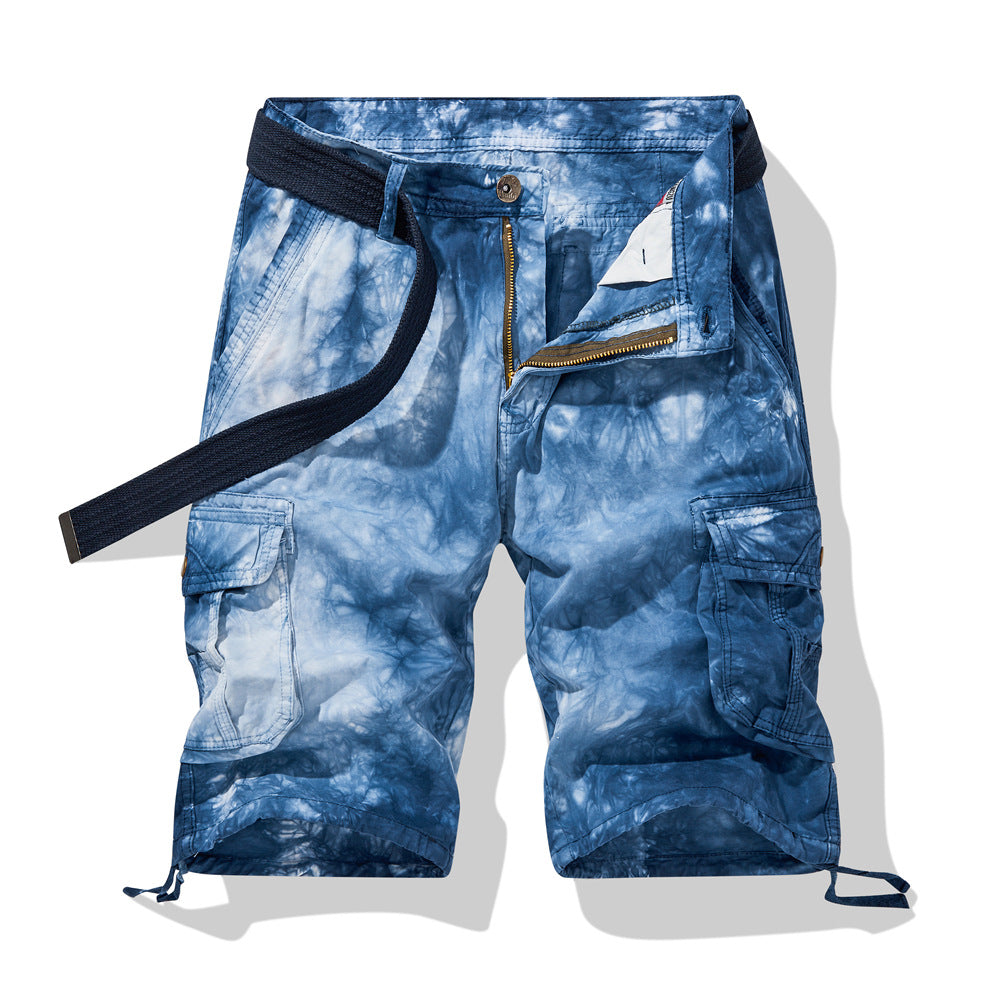 Men's Camouflage Loose Cargo Shorts Loose Plus Size Casual Five-point Pants