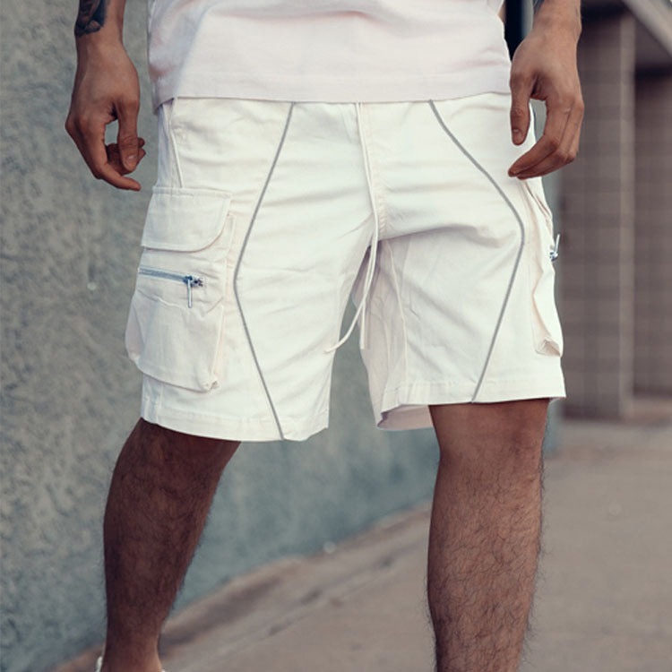 Men's Solid Shorts Sports Pants Casual Five-cent Multi-Pocket Shorts