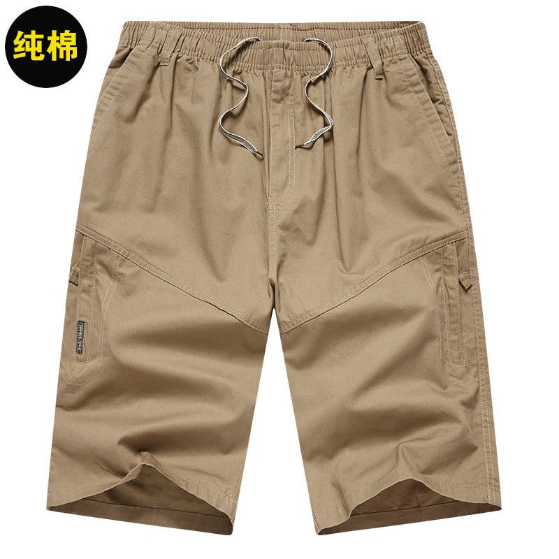 Men's Beach Short Summer Casual Pants Outerwear Loose Pocket Zipper Casual Shorts