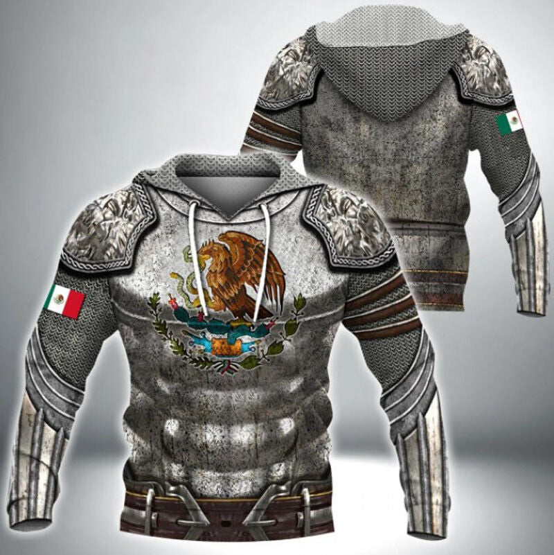 Men's 3D Digital Printing Viking Warrior Hoodies