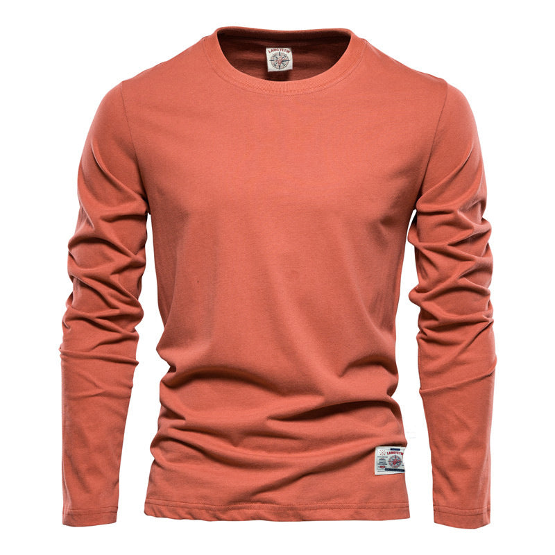 Men's Long-sleeved Casual Sports Cotton Bottoming Shirt T-shirt