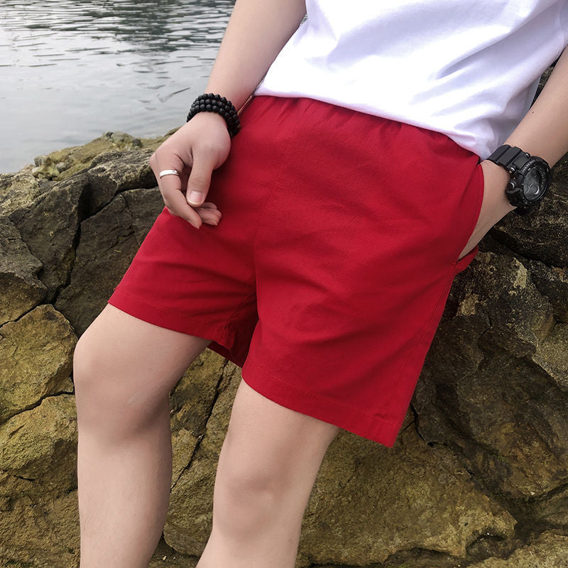 Pure Cotton Shorts Men's Summer Cotton Men's Loose Casual Five-point Shorts