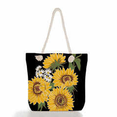 Flower Tote Sunflower Travel Beach Bag