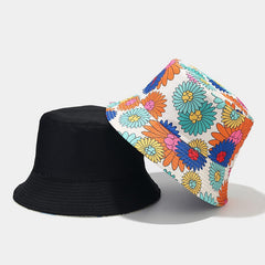 Flower Pattern Fisherman Hat Sun Hat for Outdoor Travel In Spring and Summer