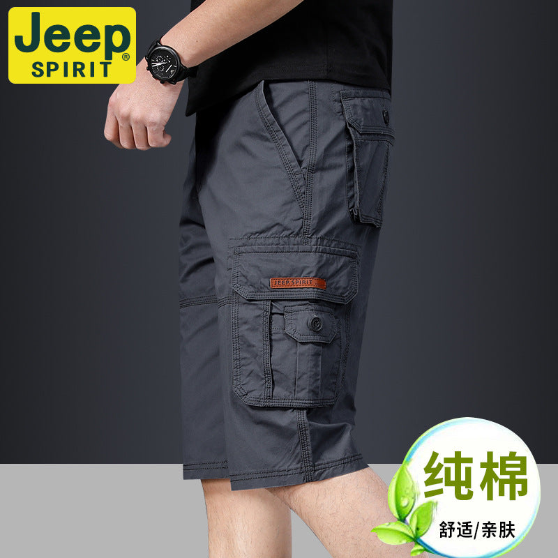 Men's Thin Multi-Pocket Shorts Loose Plus Size US 29-42 Casual Multi-Pocket Workwear Pants