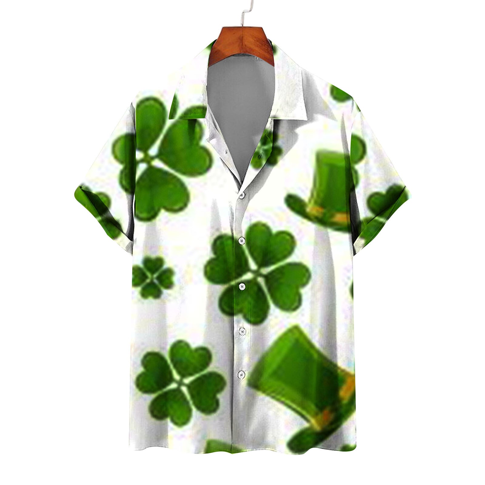 Men's Summer Casual St. Patrick's Day green Short Sleeve