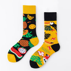 Spring and Summer Cute Cartoon Personality Ab Couple Socks