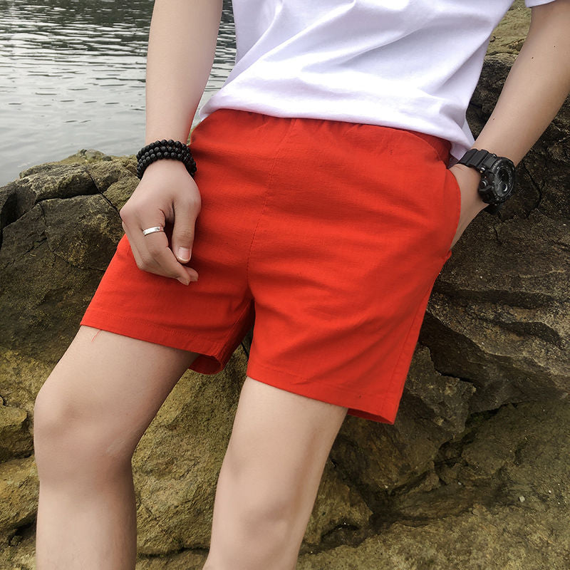 Pure Cotton Shorts Men's Summer Cotton Men's Loose Casual Five-point Shorts