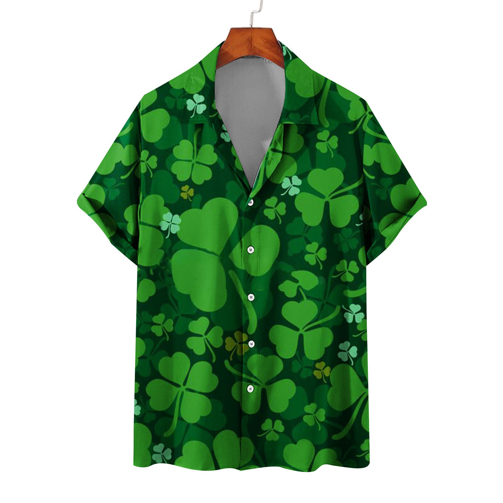 Men's Summer Casual St. Patrick's Day green Short Sleeve