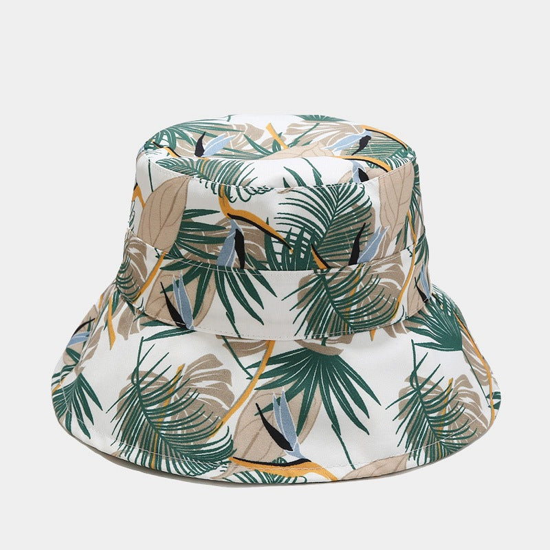 Hawaii Print Seaside Holiday Foldable Fisherman Hat