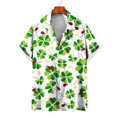 Men's Summer Casual St. Patrick's Day green Short Sleeve