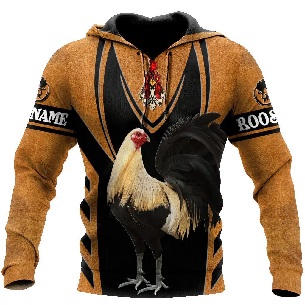 Men's Hooded Sweater 3D Printing Cock Casual Sweatshirt