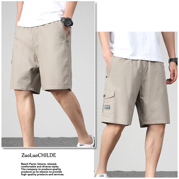 Summer Shorts Men's Cotton Five-point Pants Loose Casual Middle-aged Elderly Shorts