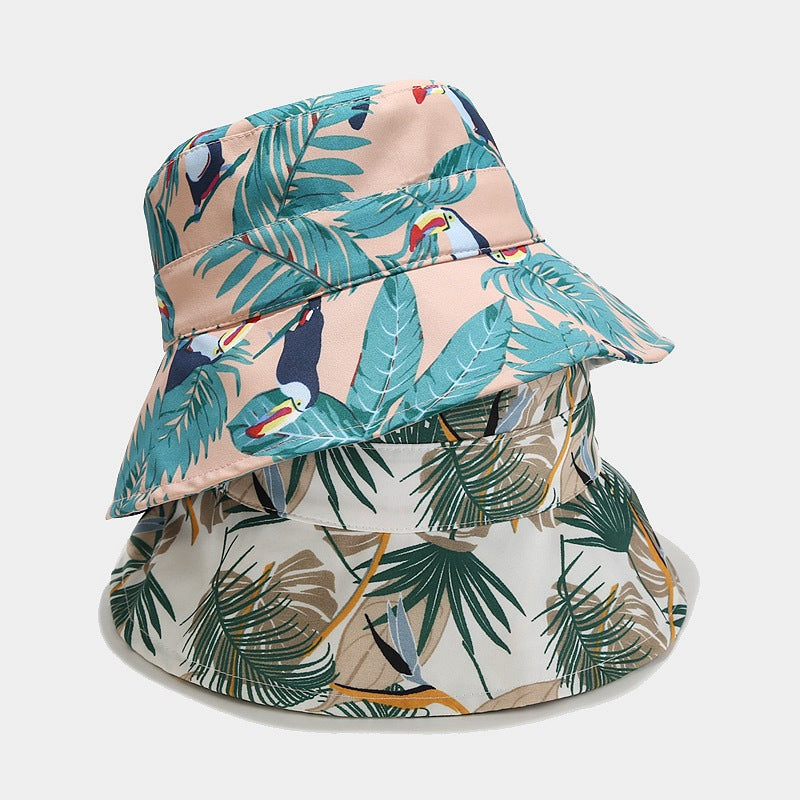 Hawaii Print Seaside Holiday Foldable Fisherman Hat