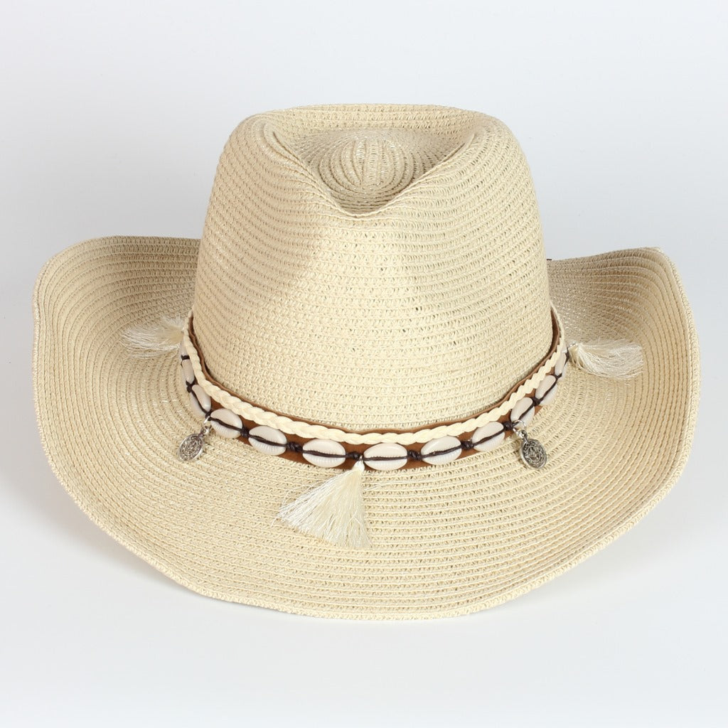 Western Cowboy Sunshade Hat Outdoor Straw Hat Foldable Holiday Knight Hat