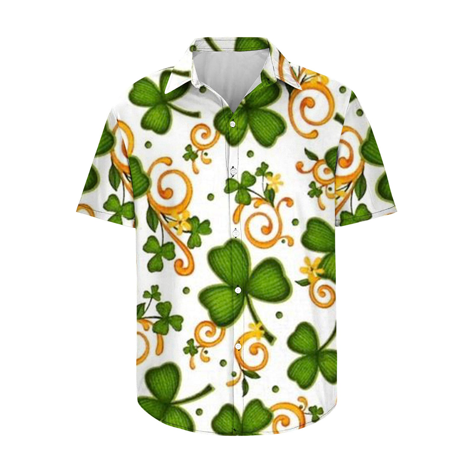 Men's Summer Casual St. Patrick's Day green Short Sleeve