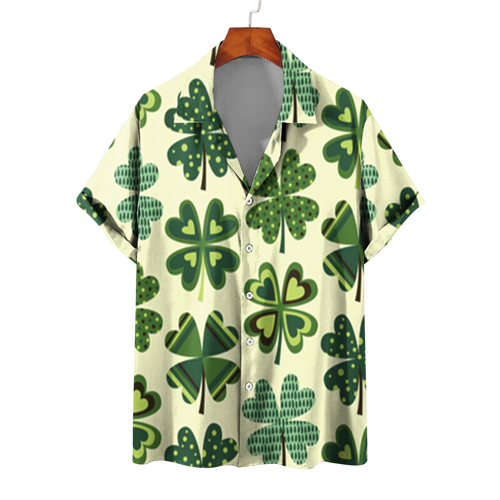 Men's Summer Casual St. Patrick's Day green Short Sleeve