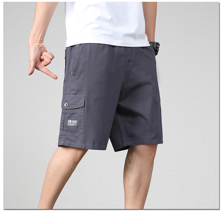 Summer Shorts Men's Cotton Five-point Pants Loose Casual Middle-aged Elderly Shorts