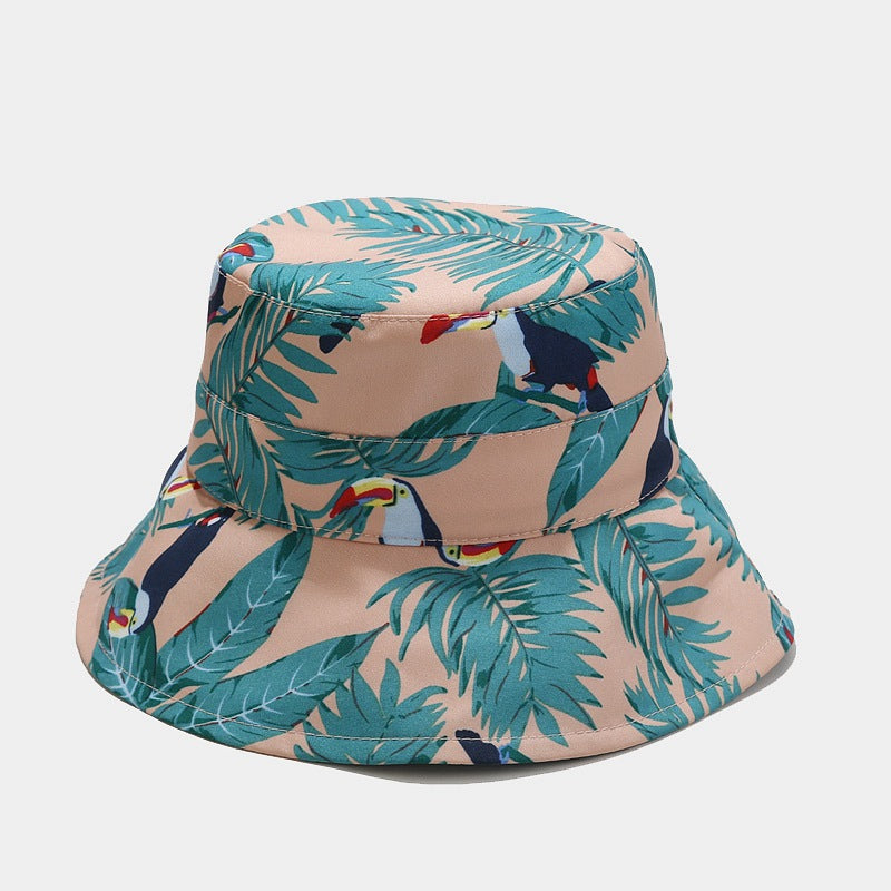 Hawaii Print Seaside Holiday Foldable Fisherman Hat