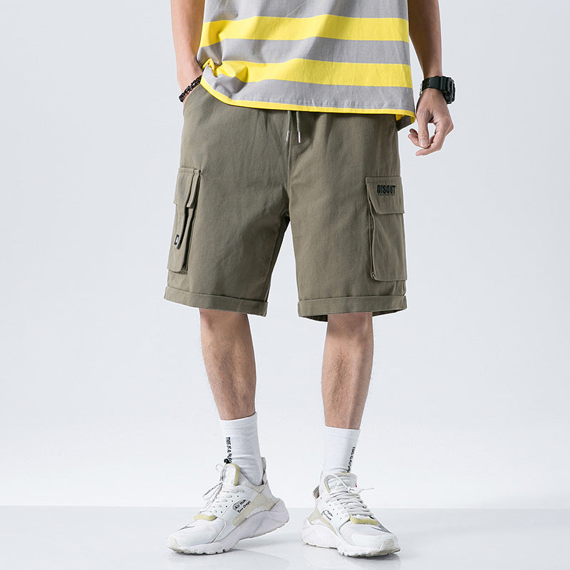 Men's Loose Thin Cotton Sports Five-point Pants Summer Workwear Shorts