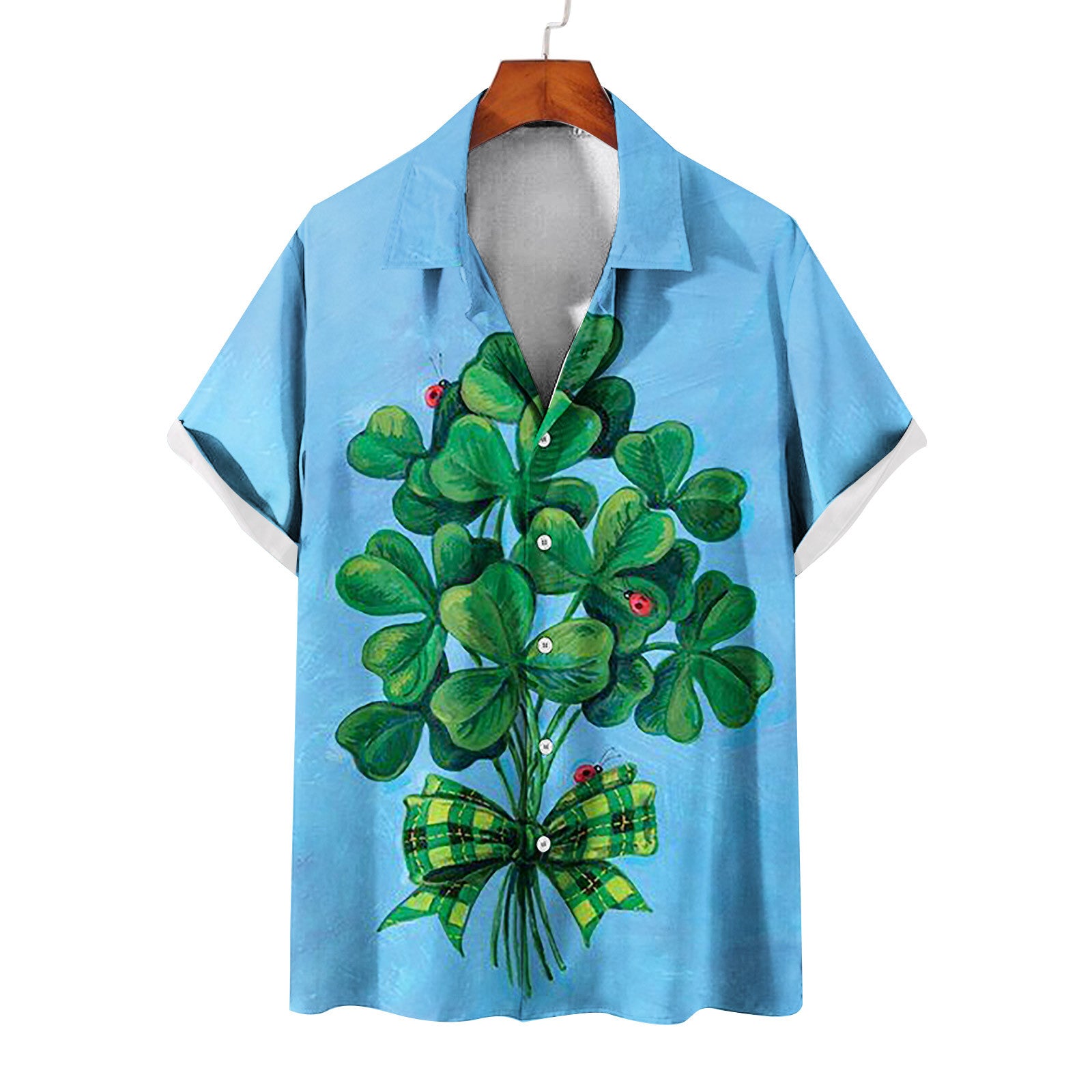 Men's Summer Casual St. Patrick's Day green Short Sleeve