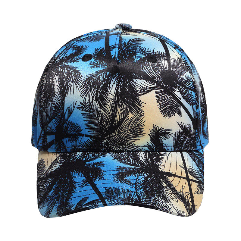 Hat Print Coconut Pattern Curved Brim Hat