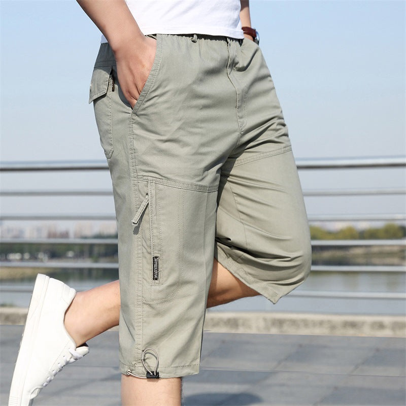 Men's  Summer Pants Cropped Cargo Pants Pure Cotton Shorts