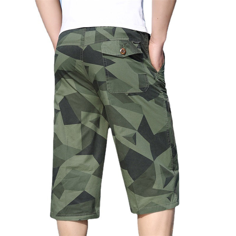 Men's Tooling Shorts Cropped Pants Casual Outdoor Loose Overalls Pants