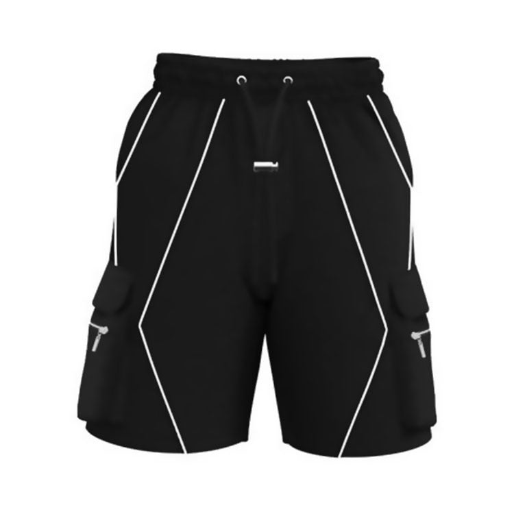 Men's Solid Shorts Sports Pants Casual Five-cent Multi-Pocket Shorts