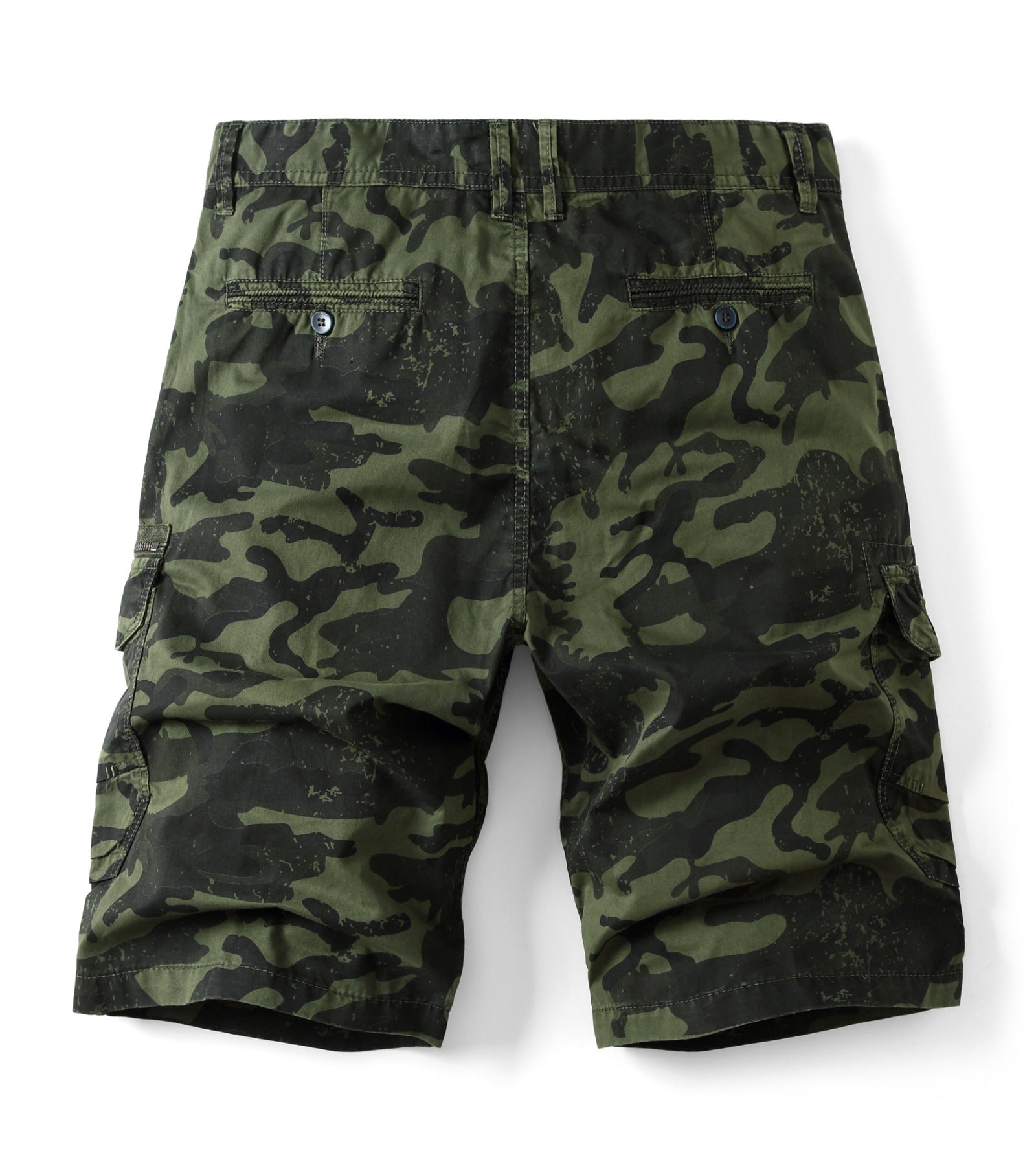 Summer Men's Camouflage Shorts Plus Size US 29-40 Loose Multi-pocket 5-point Pants