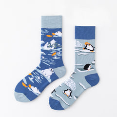 Comfortable Cotton Socks Animal Couple Socks