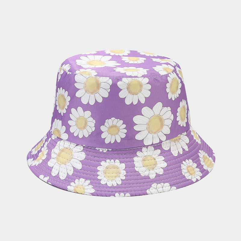 Flower Pattern Fisherman Hat Sun Hat for Outdoor Travel In Spring and Summer