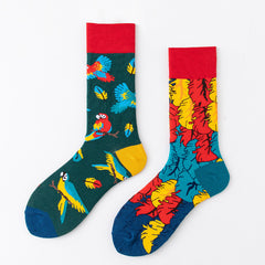 Comfortable Cotton Socks Fun Graffiti Couple Socks