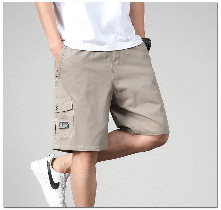 Summer Shorts Men's Cotton Five-point Pants Loose Casual Middle-aged Elderly Shorts