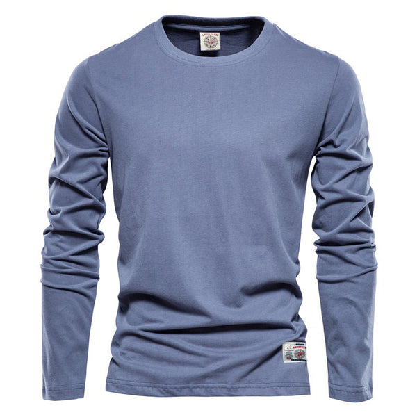 Men's Long-sleeved Casual Sports Cotton Bottoming Shirt T-shirt