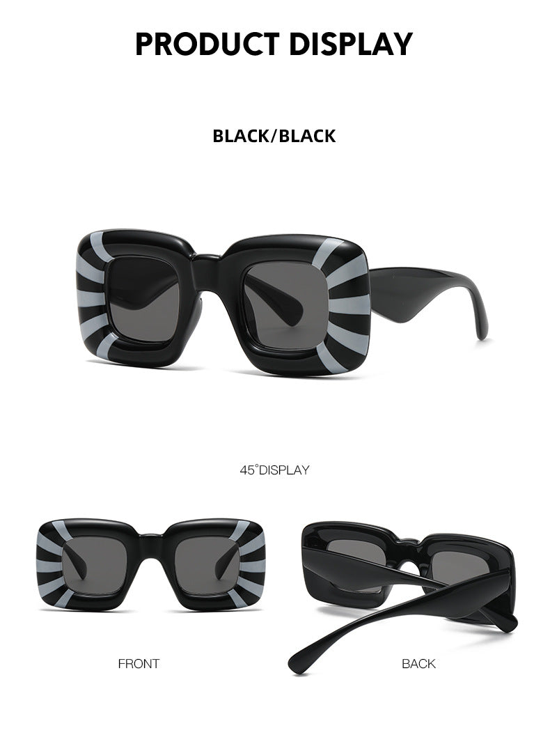 Fashion Print Sunglasses, European and American Personality Sunglasses