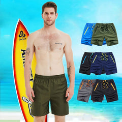 Men's Sports Shorts Summer Loose Casual Ice Silk Quick-drying 5-point Beach Pants