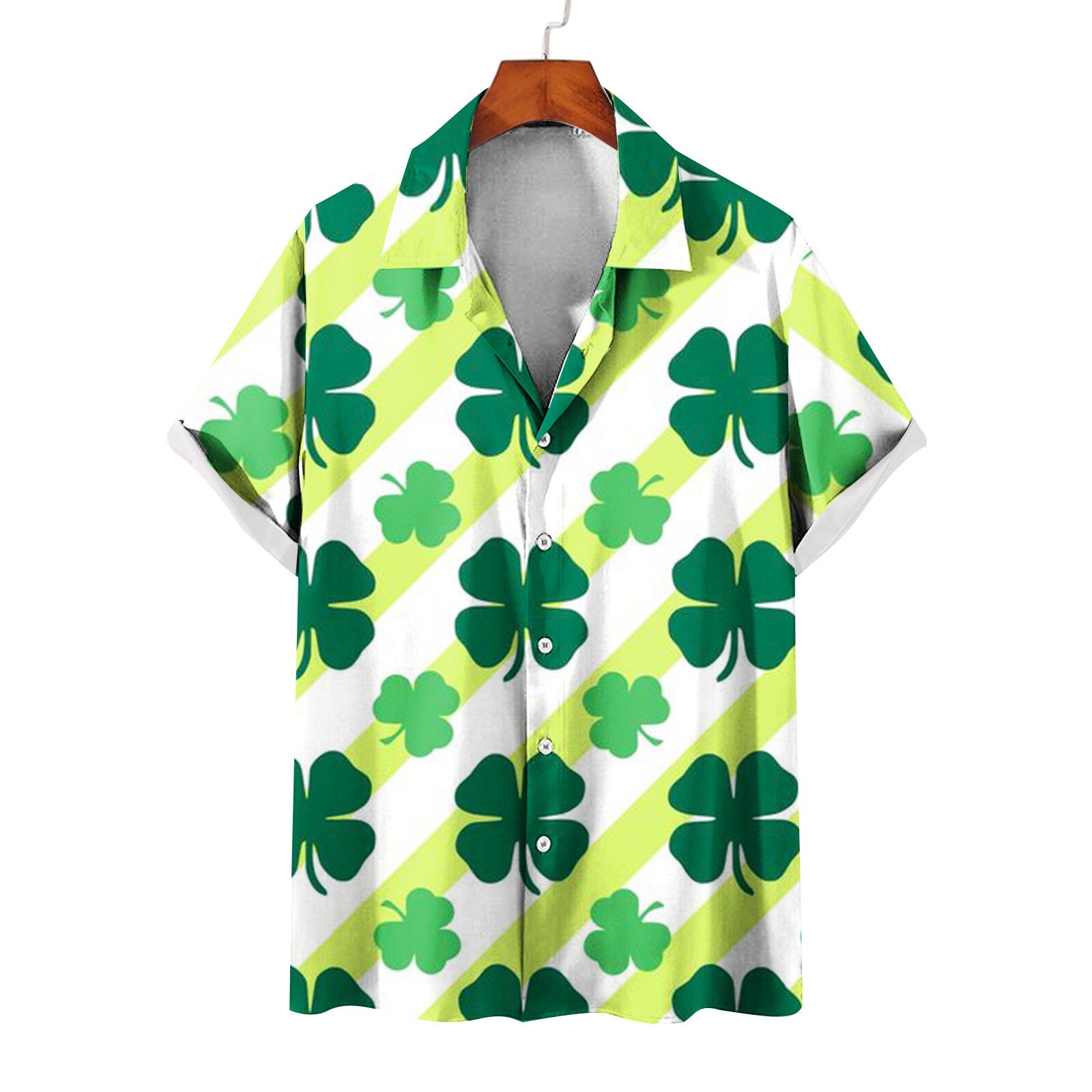 Men's Summer Casual St. Patrick's Day green Shirt