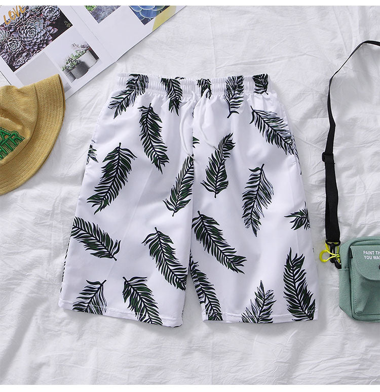 Men's Hawaiian Print Beach Pants Loose Plus Size Shorts