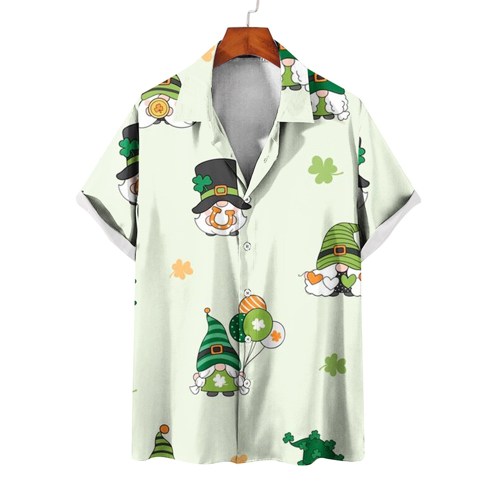 Men's Summer Casual St. Patrick's Day green Shirt