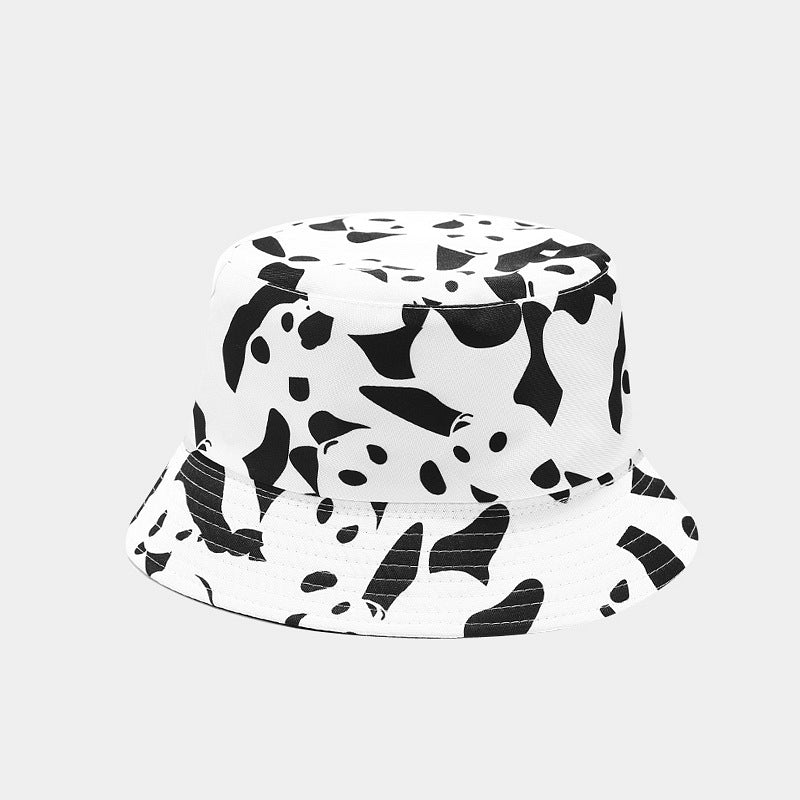 Cow Print Fisherman Hat Women's Double Basin Hat Man