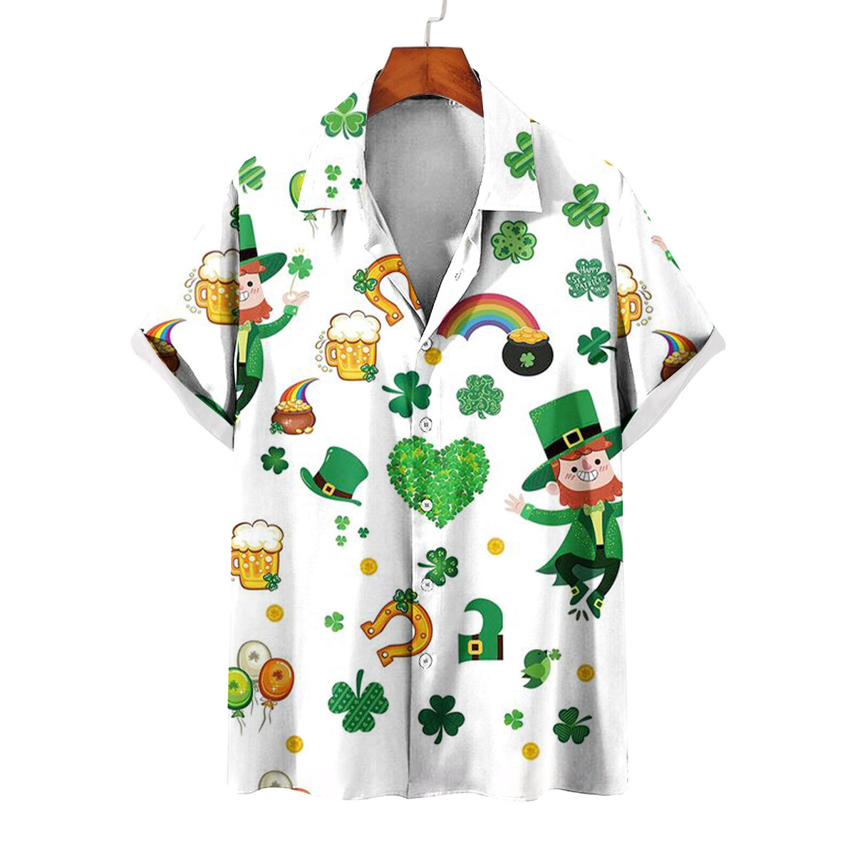 Men's Summer Casual St. Patrick's Day green Shirt