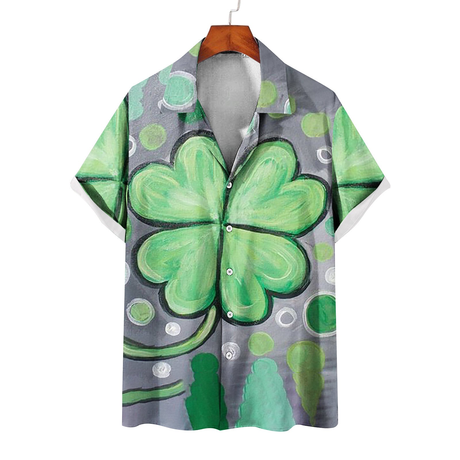 Men's Summer Casual St. Patrick's Day green Short Sleeve