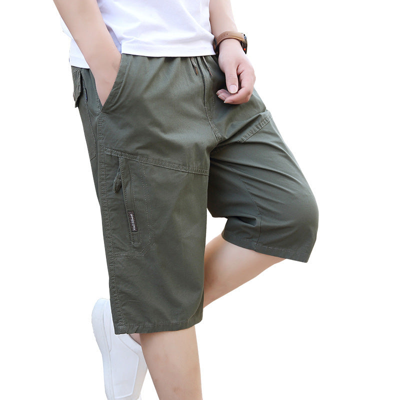 Men's Beach Short Summer Casual Pants Outerwear Loose Pocket Zipper Casual Shorts